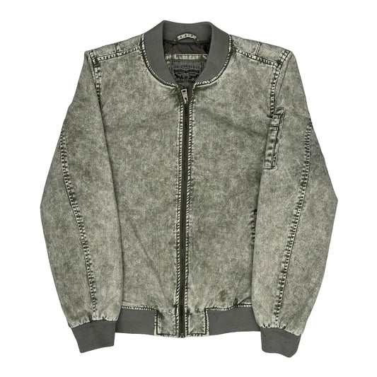Levis Bomber Jacket - Large Grey Cotton