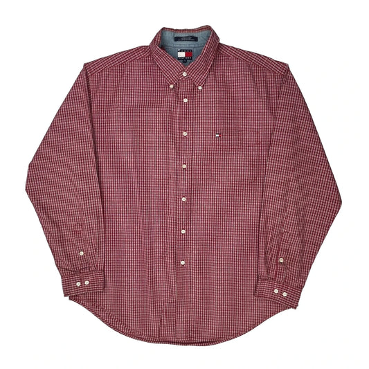 Tommy Hilfiger Checked Shirt - XL Red Cotton