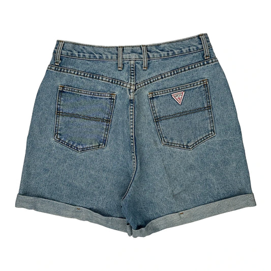 Guess Denim Shorts - 32W UK 12 Blue Cotton