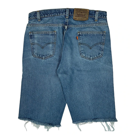 Levis Cut Off Denim Shorts - 34W 12L Blue Denim