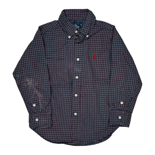 Age 4 Ralph Lauren Checked Shirt - 2XS Blue Cotton