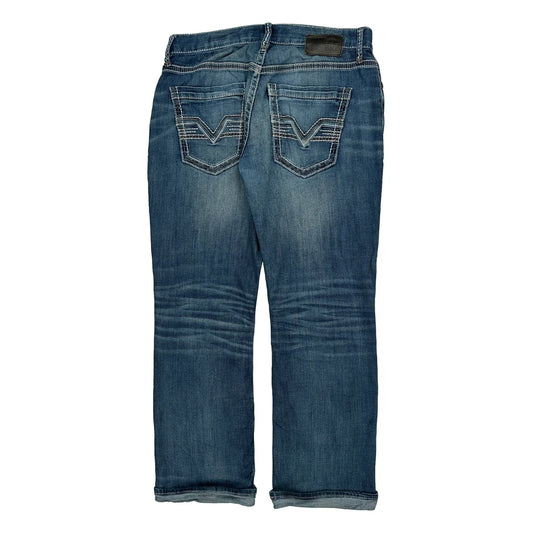 Bke Contrast Stitch Jeans - 32W 30L Blue Denim