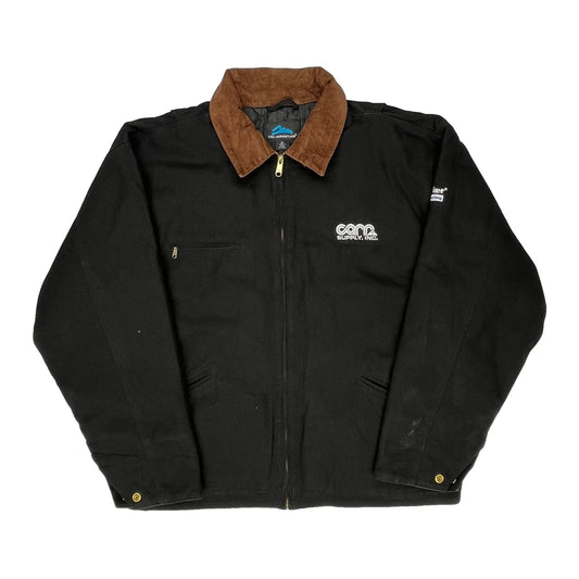 Vintage Tri-Mountain Jacket - XL Black Polyester