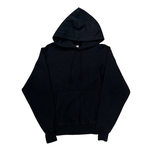 Vintage Reverse Weave Champion Hoodie - Small Black Cotton