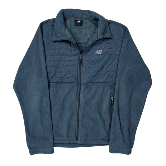 Vintage New Balance Fleece Jacket - Small Blue Polyester