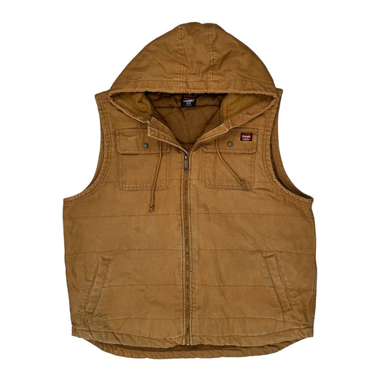 Vintage Wrangler Gilet - 2XL Brown Cotton