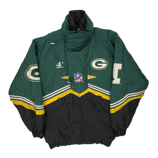 Green Bay Packers Logo Athletics Nfl Jacket - Large Green Nylon
