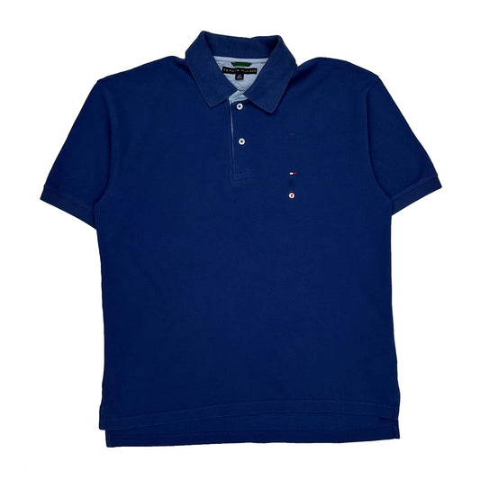 Tommy Hilfiger Polo Shirt - Large Blue Cotton