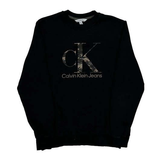 Vintage Calvin Klein Jeans Sweatshirt - Small Black Cotton