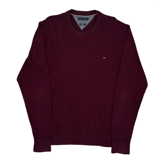 Vintage Tommy Hilfiger Jumper - No Size Burgundy Cashmere
