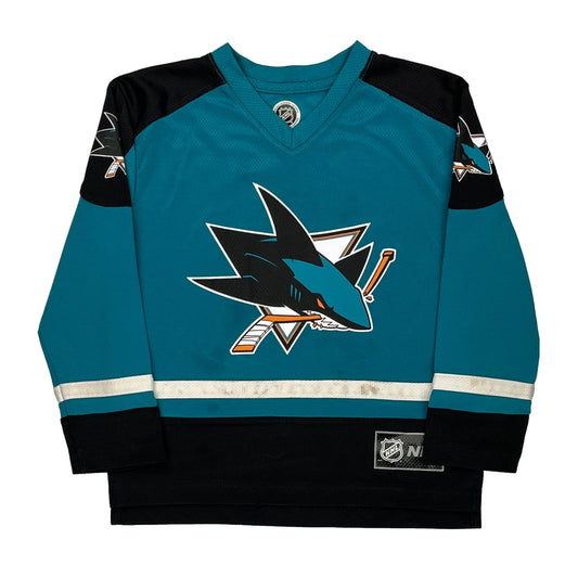 San Jose Sharks, Age 4-5 Nhl Graphic Jersey - XS Blue Polyester