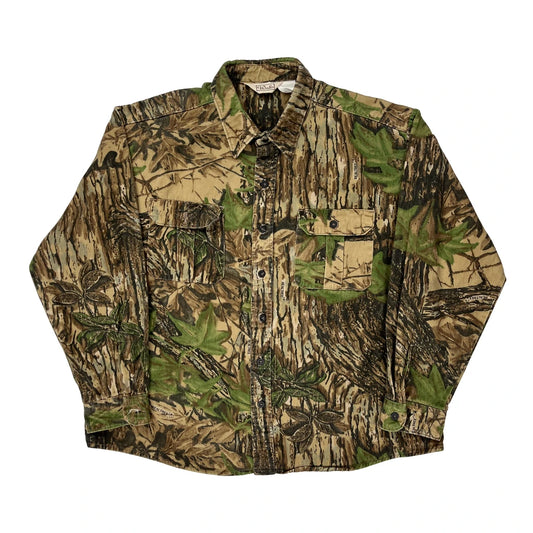 Vintage Made In USA Walls Flannel Shirt - XL Camo Cotton