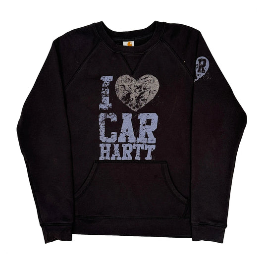 Vintage Carhartt Sweatshirt - Medium Black Cotton Blend
