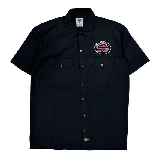 Dickies Graphic Short Sleeve Shirt - Medium Black Cotton
