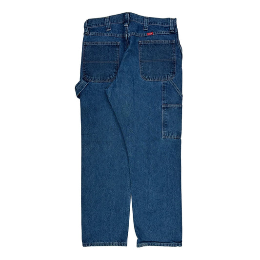 Wrangler Carpenter Trousers - 35W 32L Blue Cotton Blend
