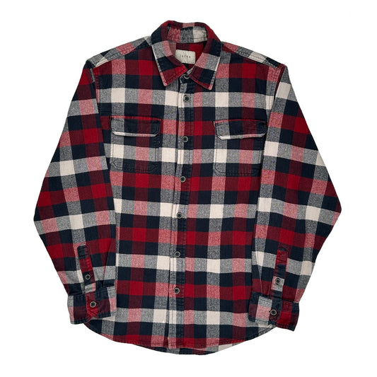 Jachs Flannel Shirt - Medium Red Cotton