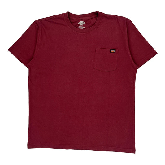 Dickies T-Shirt - XL Burgundy Cotton