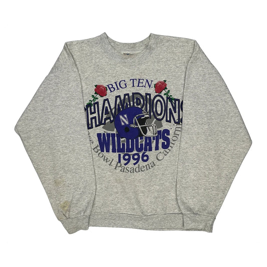 Northwestern Wildcats Tee Jays Graphic Sweatshirt - Medium Grey Cotton