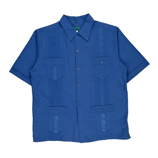 Tropicool Short Sleeve Shirt - Medium Blue Polyester Blend