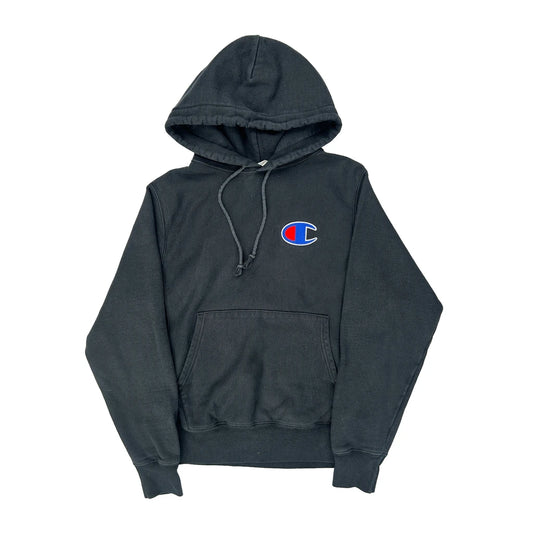 Reverse Weave Champion Hoodie - Small Black Cotton
