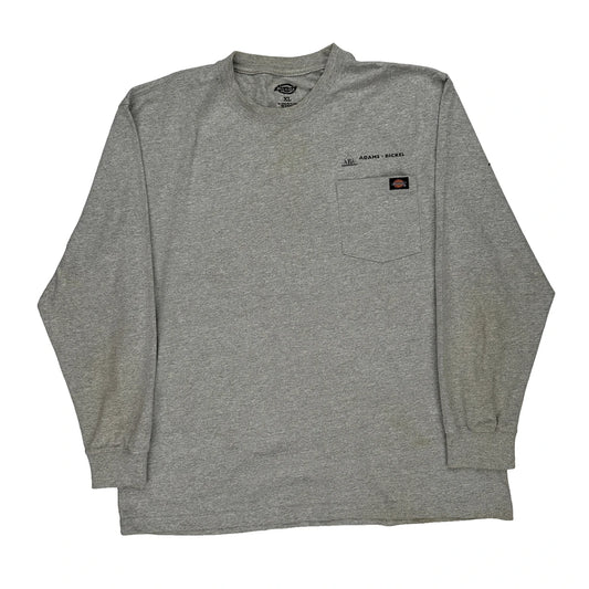 Adams Bickel Dickies Long Sleeve T-Shirt - XL Grey Cotton Blend