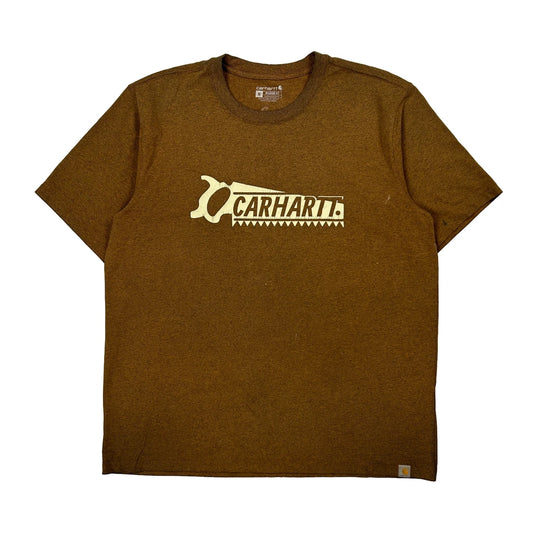 Carhartt Graphic T-Shirt - XL Brown Cotton