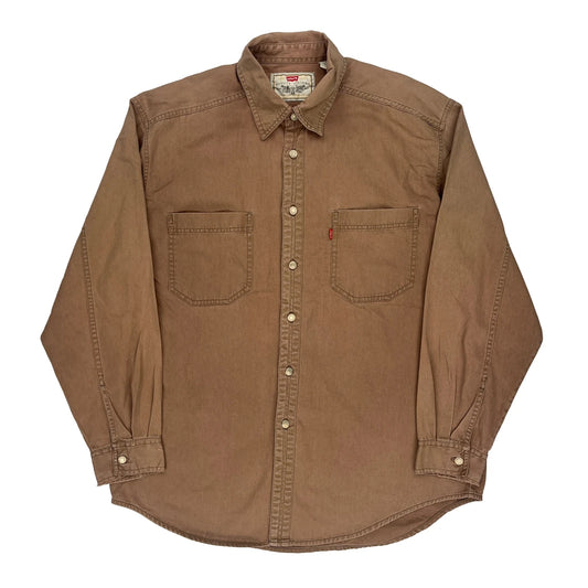 Levis Denim Shirt - Large Brown Cotton
