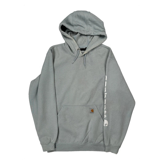 Carhartt Spellout Hoodie - Medium Grey Cotton