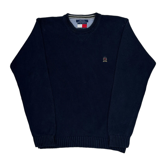 Vintage Tommy Hilfiger Jumper - Large Navy Cotton