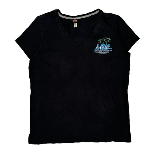 Harley Davidson Graphic T-Shirt - 2XL Black Cotton