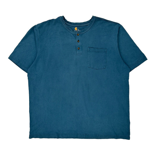 Carhartt T-Shirt - 2XL Blue Cotton