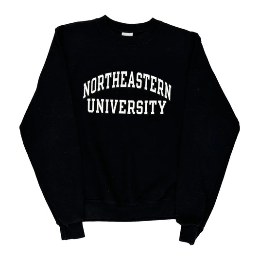 Northeastern University Champion Sweatshirt - Small Black Cotton Blend