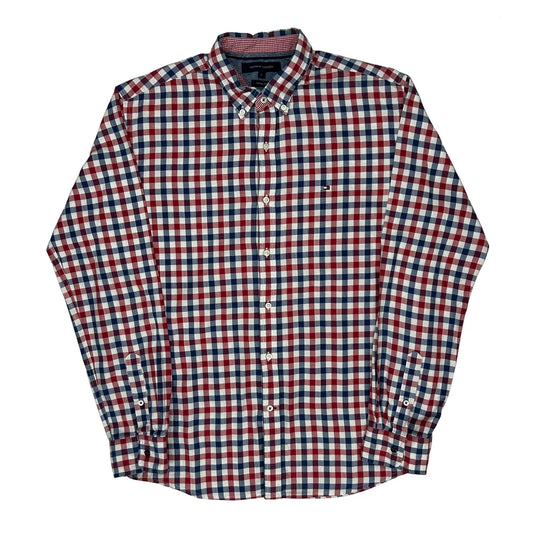 Vintage Tommy Hilfiger Checked Shirt - Large Multicoloured Cotton