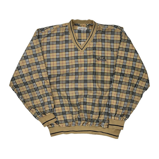 V&Season Checked Windbreaker - Medium Beige Cotton