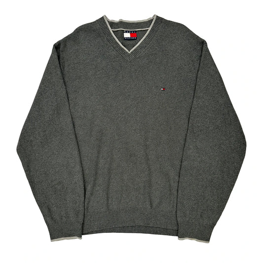 Tommy Hilfiger Jumper - 2XL Grey Cotton