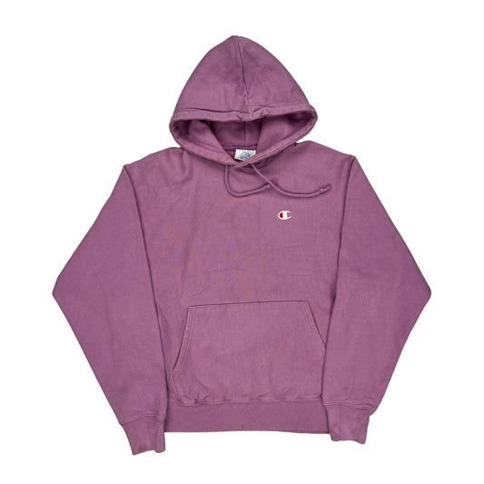Reverse Weave Champion Hoodie - Large Purple Cotton