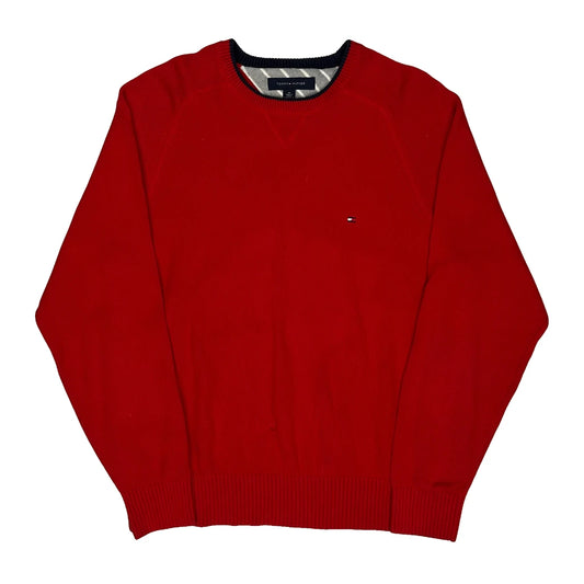 Vintage Tommy Hilfiger Jumper - Medium Red Cotton