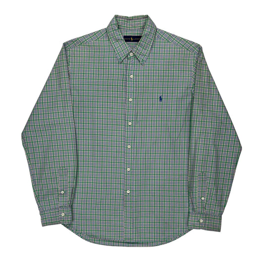 Ralph Lauren Checked Shirt - XL Blue Cotton