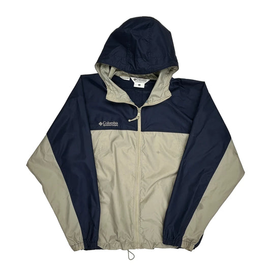 Columbia Windbreaker - Large Beige Polyester