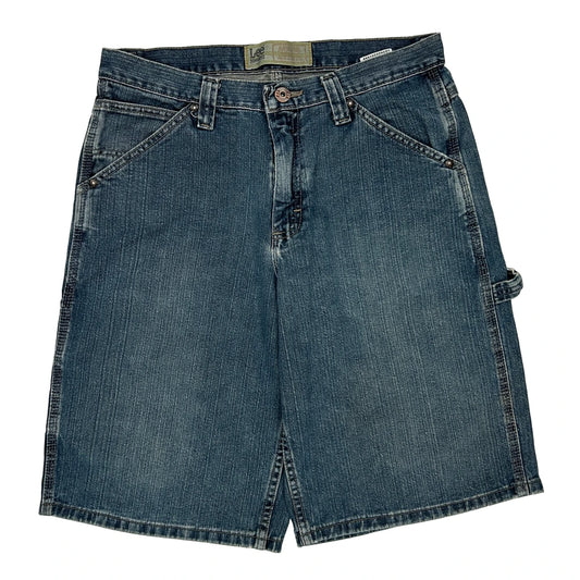 Lee Carpenter Shorts - 33W 12L Blue Denim