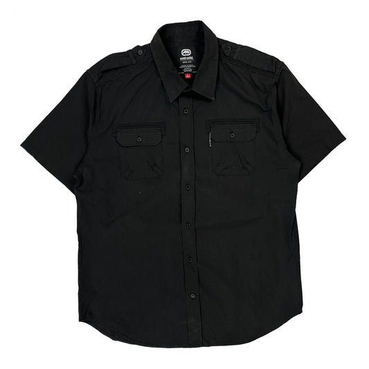 Ecko Unltd Short Sleeve Shirt - Large Black Cotton