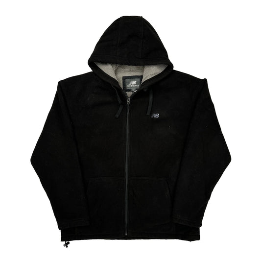 New Balance Fleece Jacket - Large Black Polyester