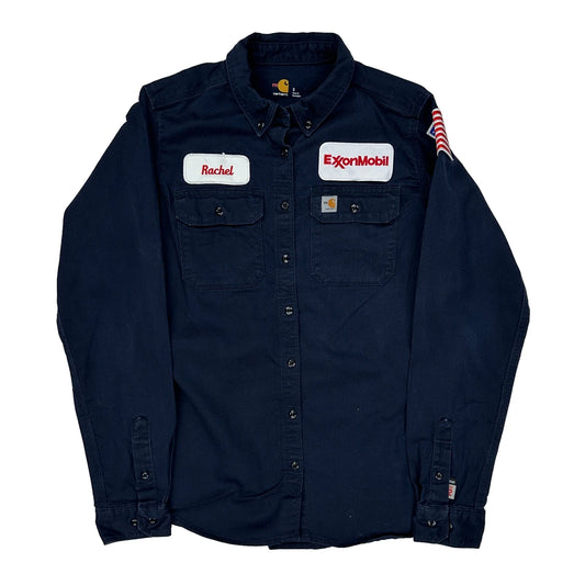 Exxonmobil Carhartt Shirt - Small Navy Cotton