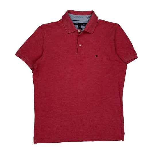 Tommy Hilfiger Slim Fit Polo Shirt - Medium Red Cotton