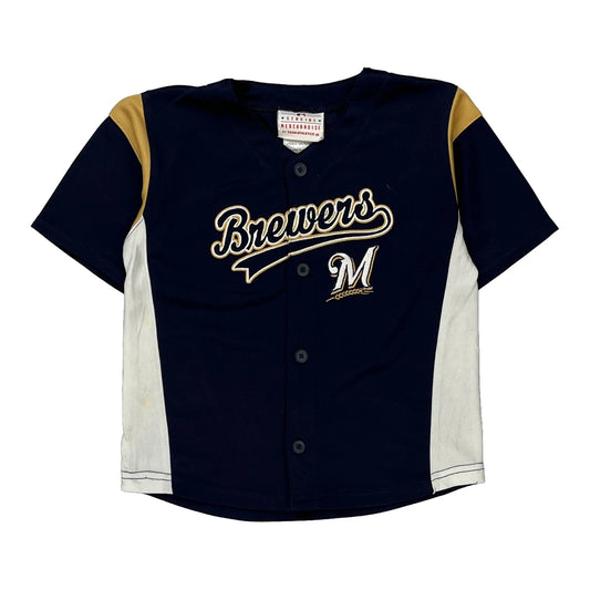 Brewers, Age 4 Mlb Jersey - Small Gold Polyester