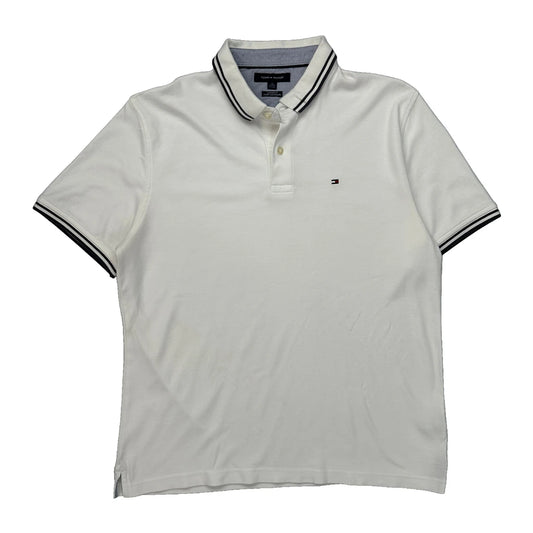 Tommy Hilfiger Polo Shirt - XL White Cotton