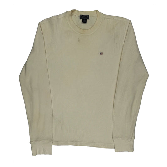 Vintage Polo By Ralph Lauren Long Sleeve T-Shirt - Large Cream Cotton