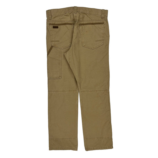 Wrangler Double Knee Cargo Trousers - 34W 29L Khaki Cotton
