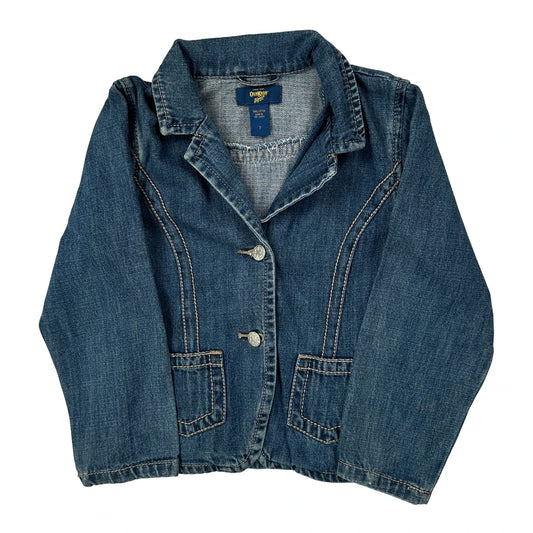 Age 7 Oshkosh Denim Jacket - Small Blue Cotton