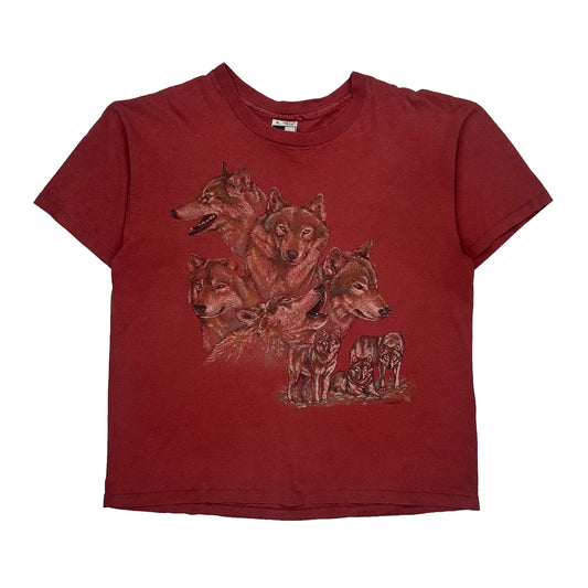 Basics Single Stitch T-Shirt - XL Red Cotton